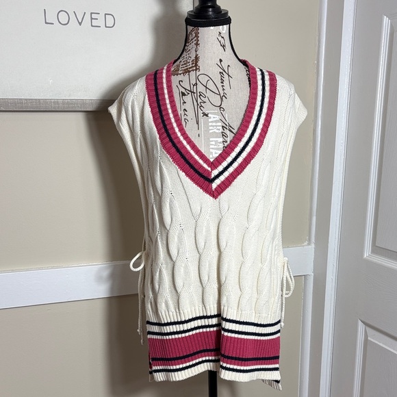 Free People Preppy Cableknit Vest - Picture 2 of 6
